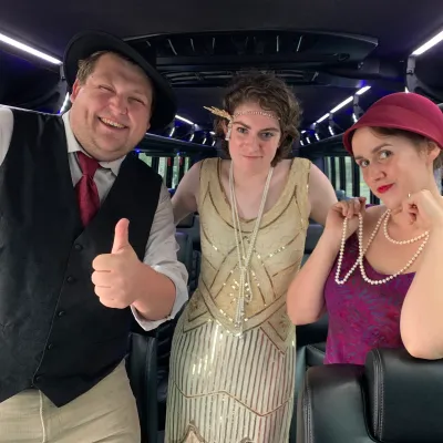 a group of people posing for the camera